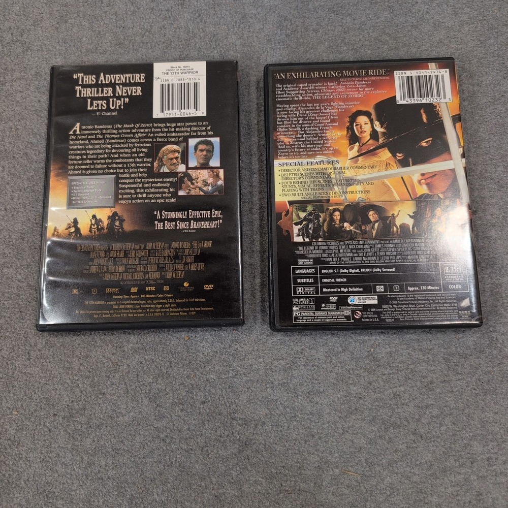 Antonio Banderas DVD Lot The 13th Warrior & The Legend of Zorro Special Edition - Picture 2 of 2
